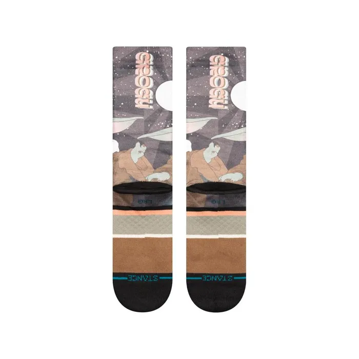 Star Wars By JazStance Poly Crew Socks Grogu 8211 Splattergrey MenWomen Stance Crew