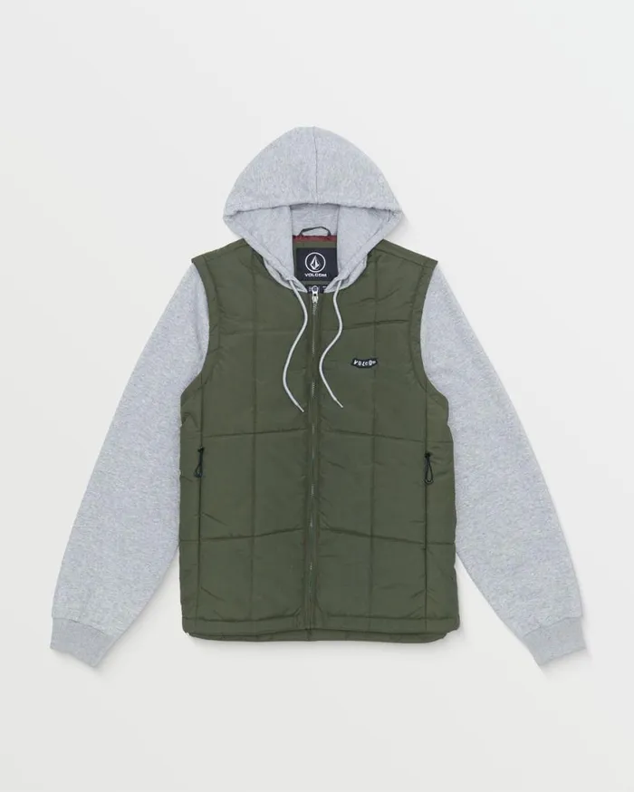 Stayner Hood Jacket 8211 Squadron Green Mens Volcom Jackets
