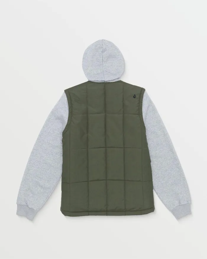 Stayner Hood Jacket 8211 Squadron Green Mens Volcom Jackets