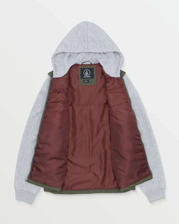 Stayner Hood Jacket 8211 Squadron Green Mens Volcom Jackets