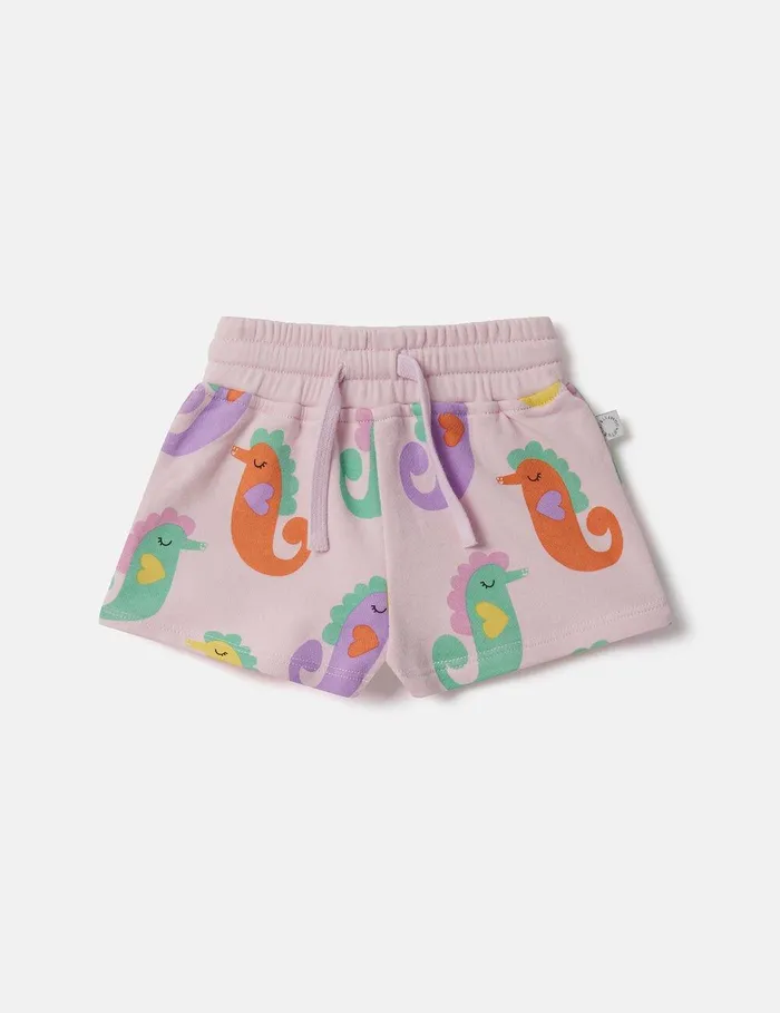 Stella McCartney Baby Girls Kids Seahorse Print Shorts Pink