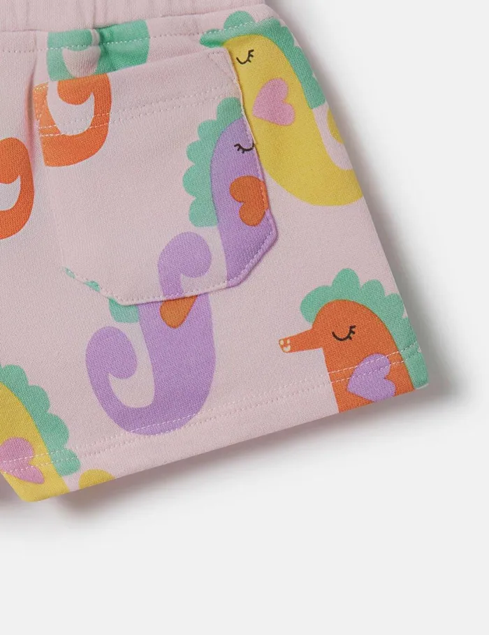 Stella McCartney Baby Girls Kids Seahorse Print Shorts Pink Stella McCartney Baby Girls Kids Seahorse Print Shorts Pink