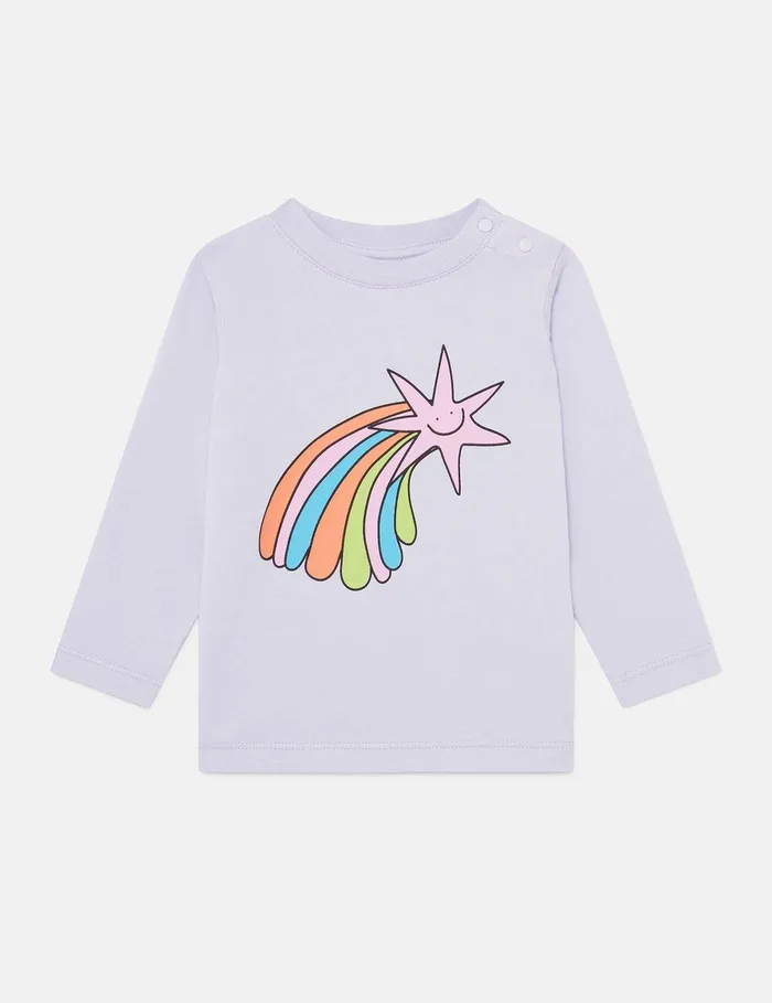 Stella McCartney Baby Girls Kids Shooting Stars LongSleeved TShirt Lilac