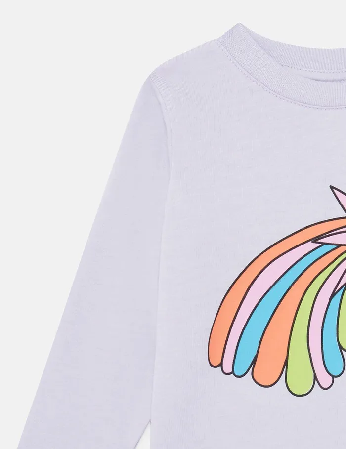 Stella McCartney Baby Girls Kids Shooting Stars LongSleeved TShirt Lilac Stella McCartney Baby Girls Kids Shooting Stars LongSleeved TShirt Lilac