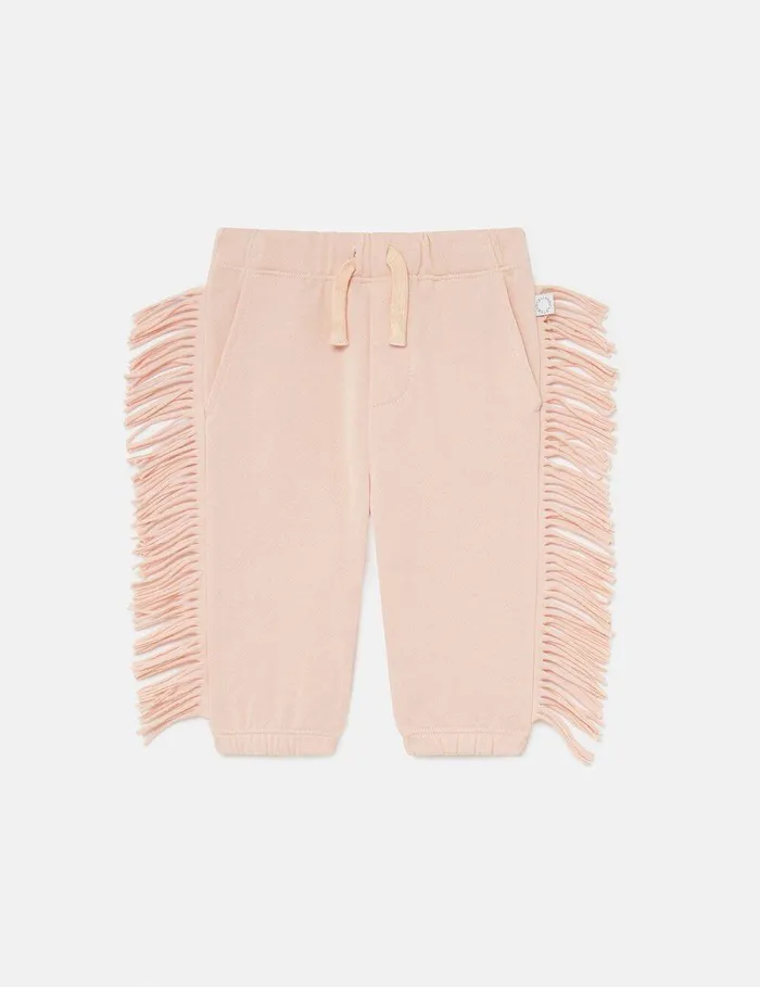 Stella McCartney Baby Girls Kids Western Fringed Joggers Peach Pink