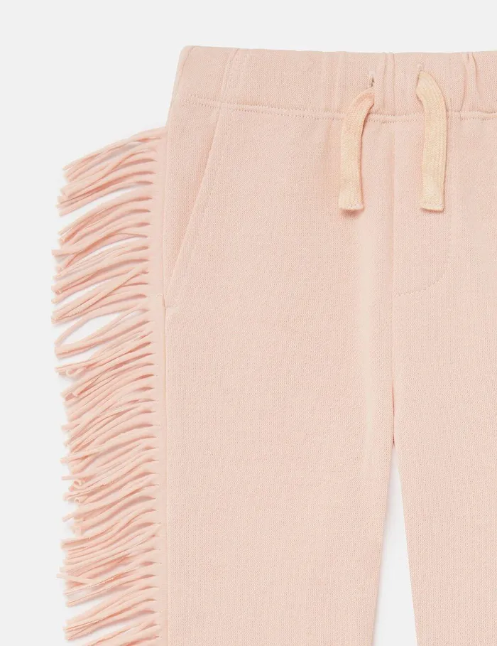 Stella McCartney Baby Girls Kids Western Fringed Joggers Peach Pink Stella McCartney Baby Girls Kids Western Fringed Joggers Peach Pink