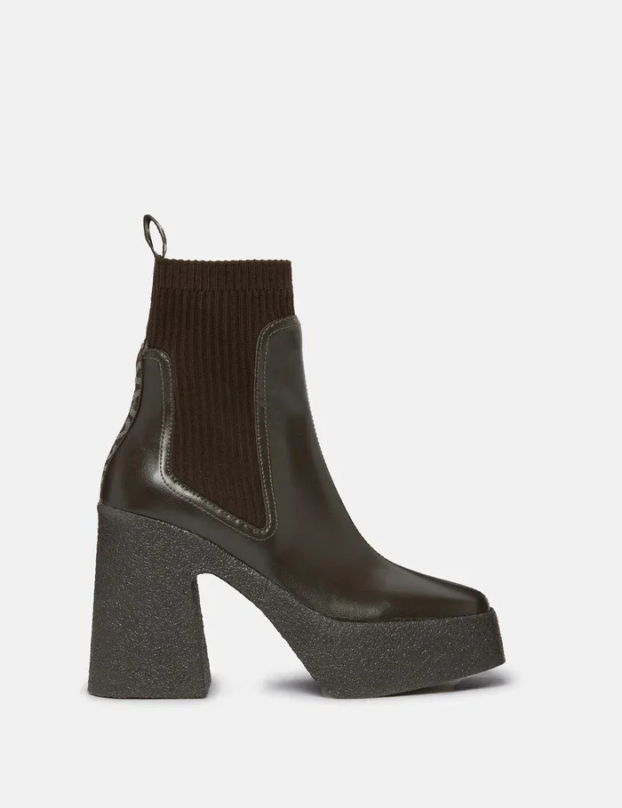 Stella McCartney Boots Women Skyla Heeled Sock Boots Brown