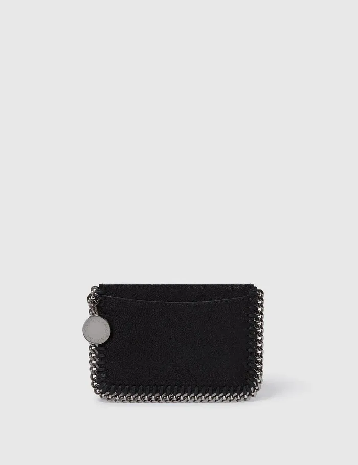 Stella McCartney Card Cases Women Falabella Zipper Cardholder Black