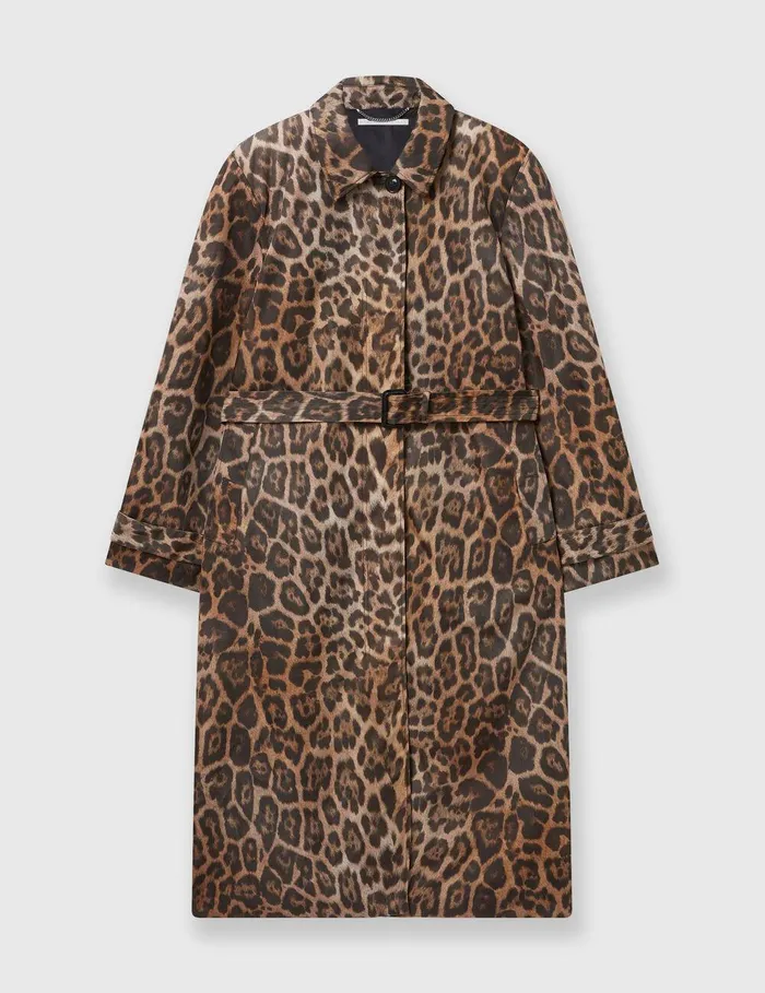 Stella McCartney Coats And Jackets Women Leopard Belted Trench Coat Leopard Print Stella McCartney Coats And Jackets Women Leopard Belted Trench Coat Leopard Print