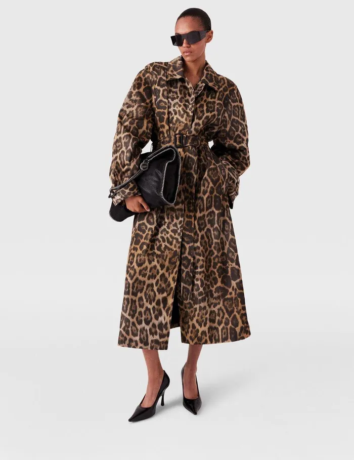 Stella McCartney Coats And Jackets Women Leopard Belted Trench Coat Leopard Print Stella McCartney Coats And Jackets Women Leopard Belted Trench Coat Leopard Print