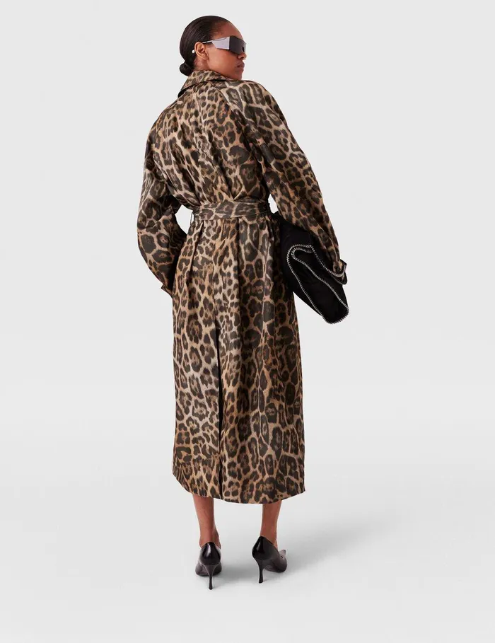 Stella McCartney Coats And Jackets Women Leopard Belted Trench Coat Leopard Print Stella McCartney Coats And Jackets Women Leopard Belted Trench Coat Leopard Print