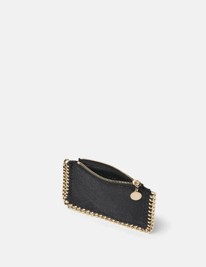 Stella McCartney Compact Wallets Women Falabella Zip Cardholder Black Stella McCartney Compact Wallets Women Falabella Zip Cardholder Black