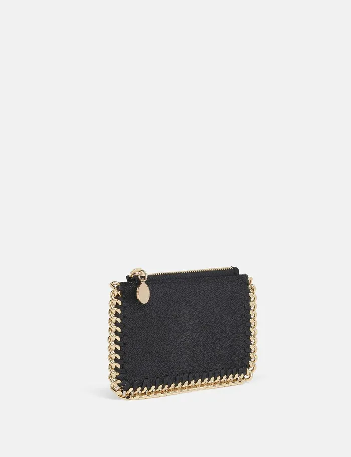 Stella McCartney Compact Wallets Women Falabella Zip Cardholder Black Stella McCartney Compact Wallets Women Falabella Zip Cardholder Black