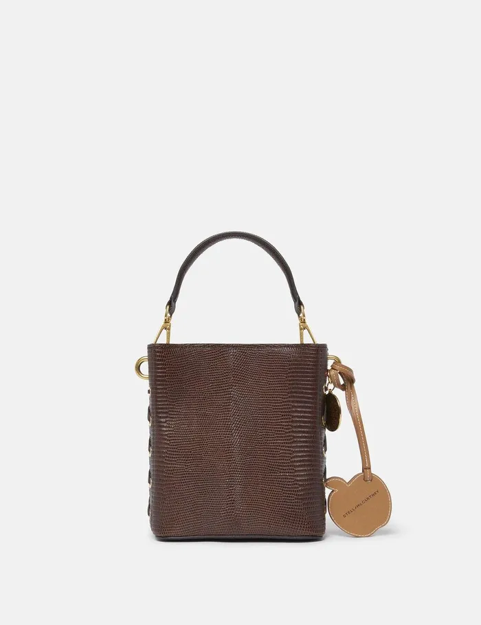 Stella McCartney Crossbody Bags Women Frayme ScaleEmbossed Bucket Bag Chocolate Brown Stella McCartney Crossbody Bags Women Frayme ScaleEmbossed Bucket Bag Chocolate Brown