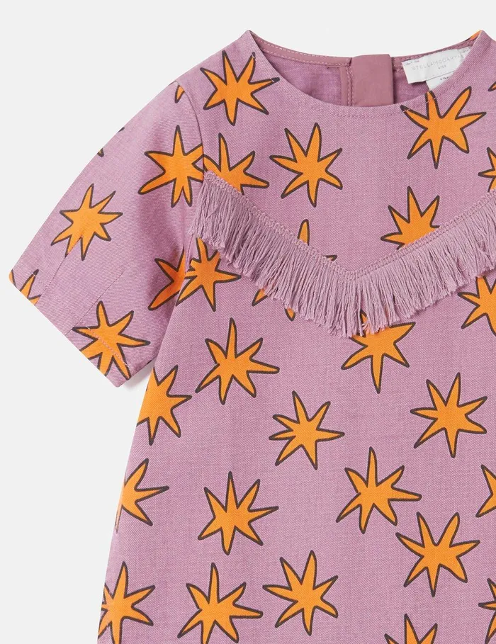 Stella McCartney Dresses and Jumpsuits Kids Bright Stars Fringed Dress Violet Multi