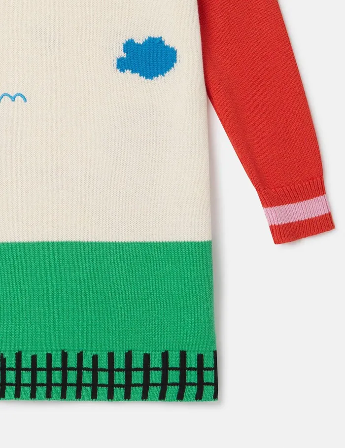 Stella McCartney Dresses and Jumpsuits Kids Farmyard Graphic Knitted Dress Multicolour Stella McCartney Dresses and Jumpsuits Kids Farmyard Graphic Knitted Dress Multicolour