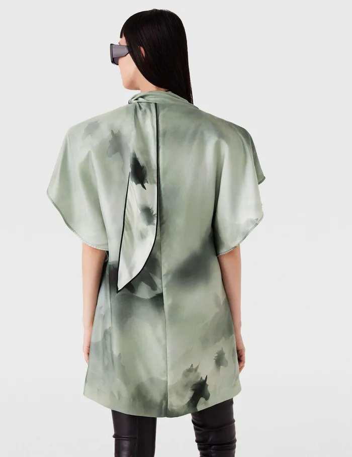 Stella McCartney Dresses Women Horse Print Dress Sea Green Stella McCartney Dresses Women Horse Print Dress Sea Green