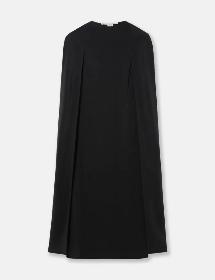 Stella McCartney Dresses Women Round Neck Cape Midi Dress Red