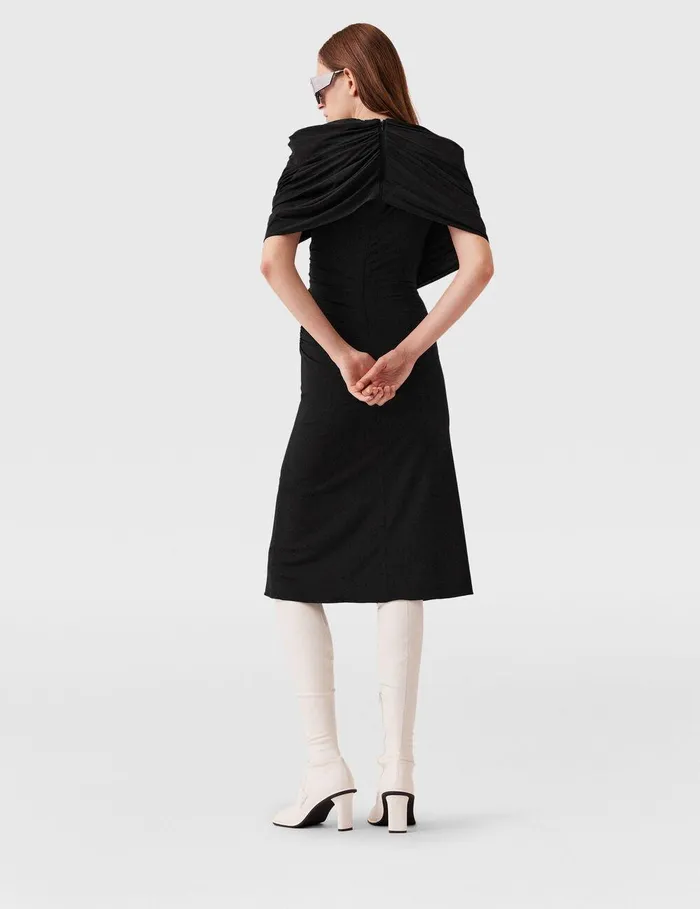 Stella McCartney Dresses Women WrapOver Midi Dress Black Stella McCartney Dresses Women WrapOver Midi Dress Black