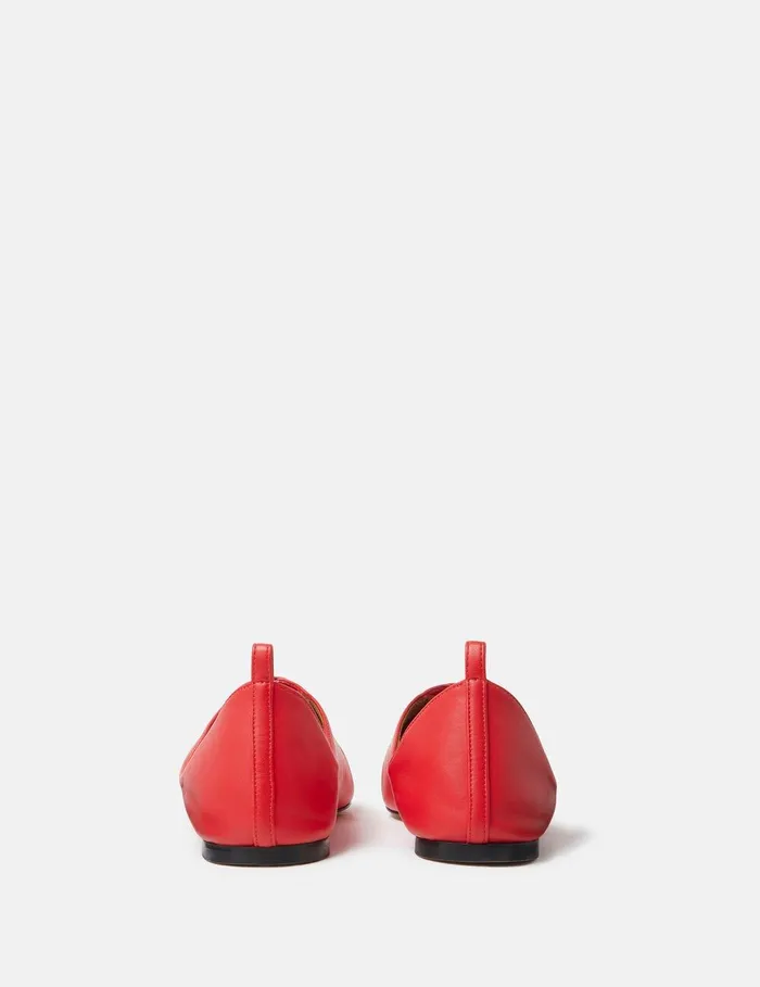 Stella McCartney Flats Women Terra Laced Alter Mat Ballerina Flats Lipstick Red Stella McCartney Flats Women Terra Laced Alter Mat Ballerina Flats Lipstick Red