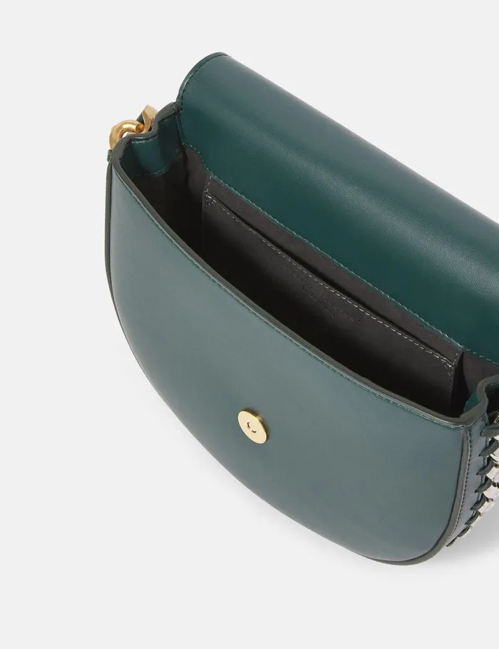 Stella McCartney Frayme Bag Women Frayme Medium Flap Shoulder Bag Forest Green