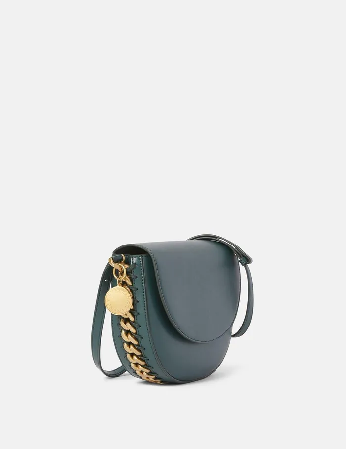 Stella McCartney Frayme Bag Women Frayme Medium Flap Shoulder Bag Forest Green