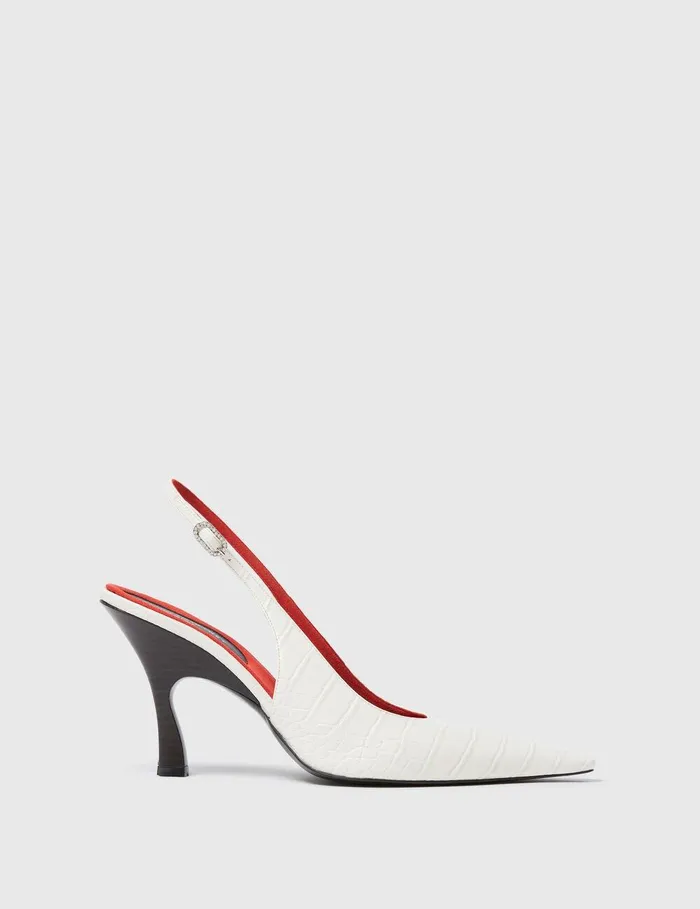 Stella McCartney Heels Women Elsa Pointed Toe Slingbacks Stone