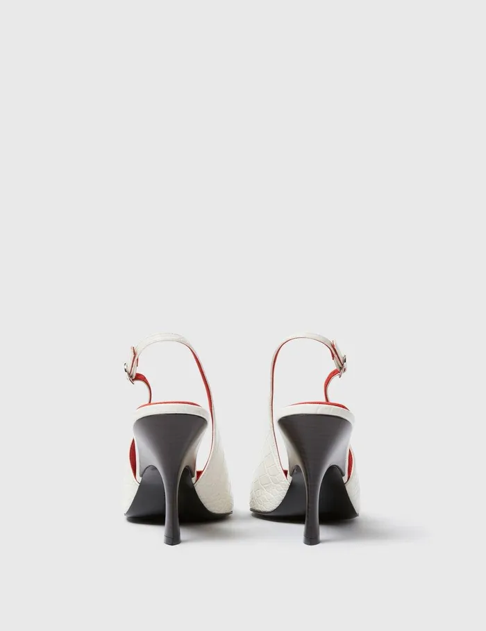 Stella McCartney Heels Women Elsa Pointed Toe Slingbacks Stone Stella McCartney Heels Women Elsa Pointed Toe Slingbacks Stone