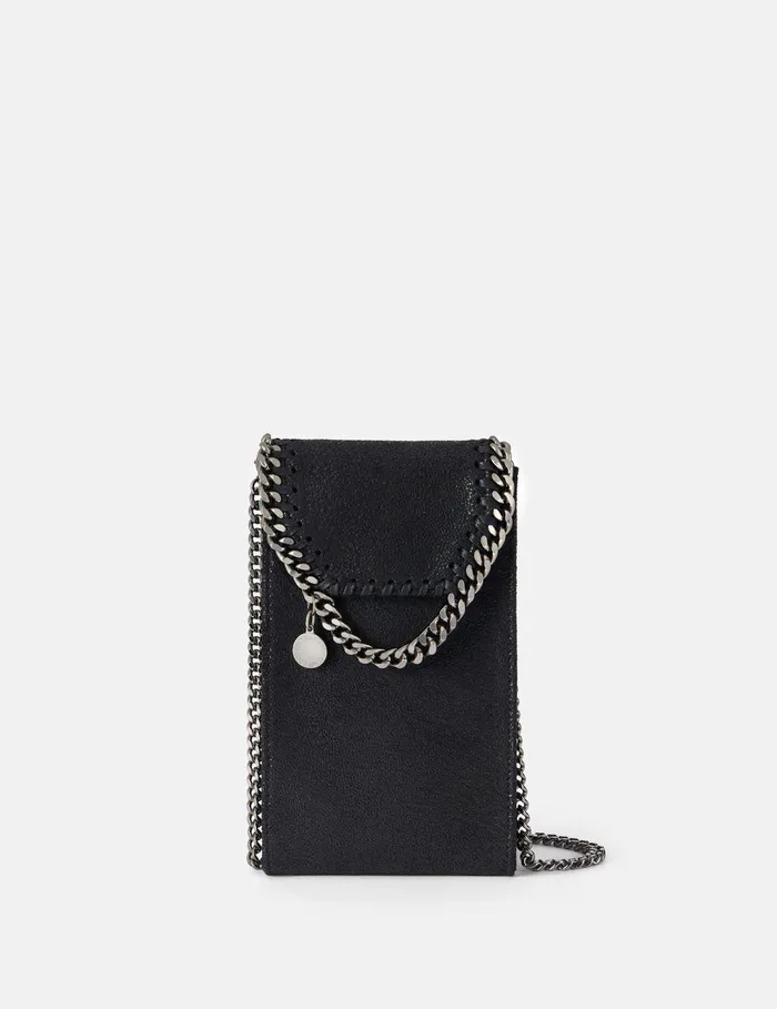 Stella McCartney Iconic Falabella Women Falabella Crossbody Phone Pouch Black Stella McCartney Iconic Falabella Women Falabella Crossbody Phone Pouch Black