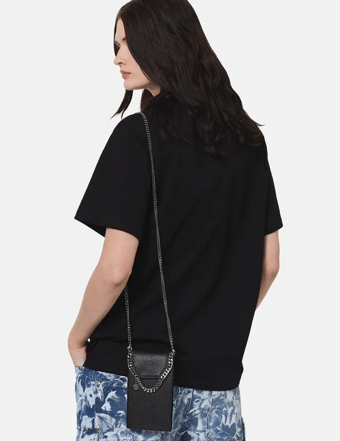 Stella McCartney Iconic Falabella Women Falabella Crossbody Phone Pouch Black Stella McCartney Iconic Falabella Women Falabella Crossbody Phone Pouch Black