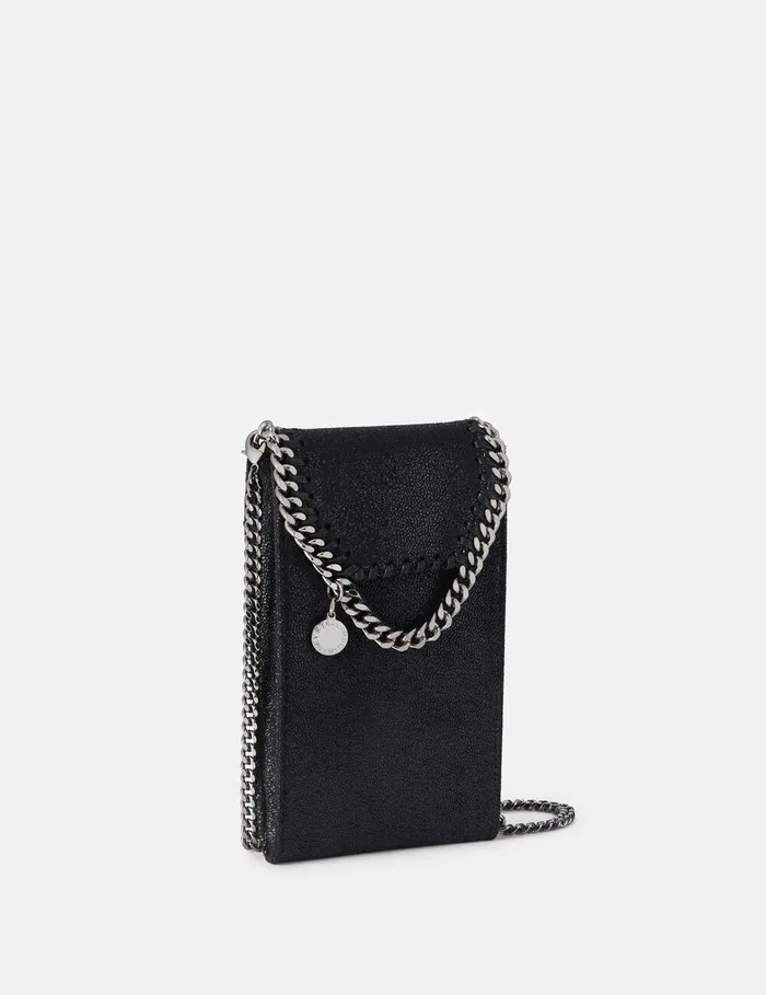 Stella McCartney Iconic Falabella Women Falabella Crossbody Phone Pouch Black Stella McCartney Iconic Falabella Women Falabella Crossbody Phone Pouch Black