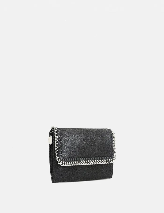 Stella McCartney Iconic Falabella Women Falabella Flap Continental Wallet Black Stella McCartney Iconic Falabella Women Falabella Flap Continental Wallet Black
