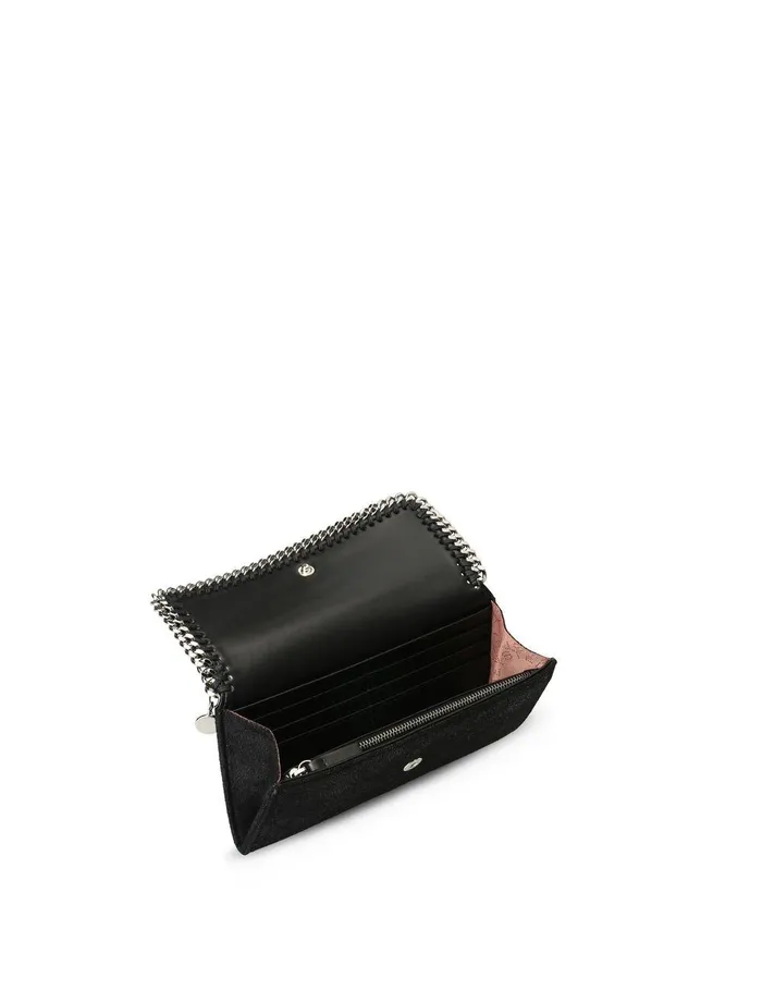 Stella McCartney Iconic Falabella Women Falabella Flap Continental Wallet Black Stella McCartney Iconic Falabella Women Falabella Flap Continental Wallet Black