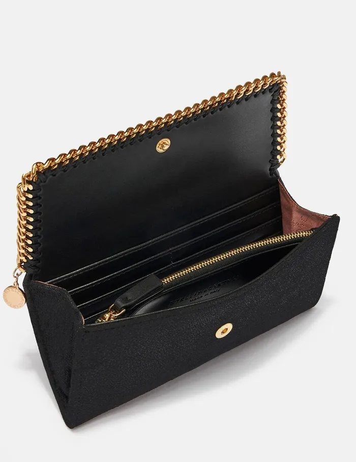 Stella McCartney Iconic Falabella Women Falabella Flap Continental Wallet Black Stella McCartney Iconic Falabella Women Falabella Flap Continental Wallet Black