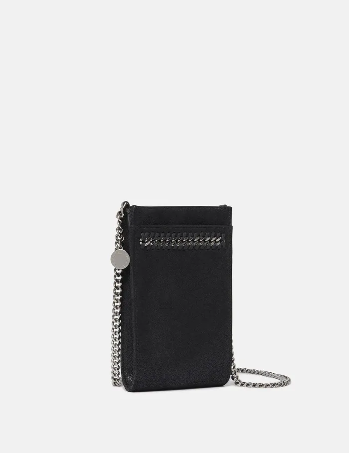 Stella McCartney Iconic Falabella Women Falabella Phone Pouch Pitch Black Stella McCartney Iconic Falabella Women Falabella Phone Pouch Pitch Black