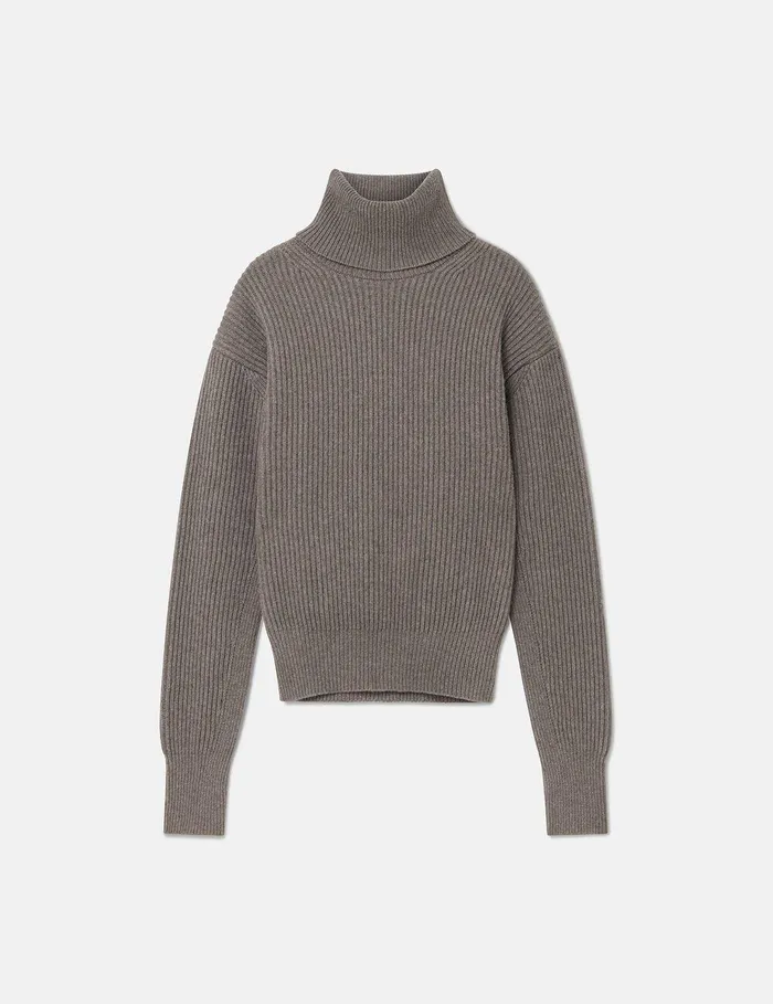 Stella McCartney Knitwear Women LongSleeve Turtleneck Jumper Taupe Brown