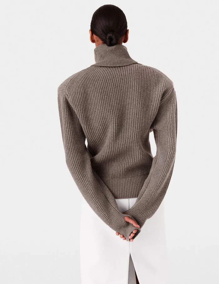 Stella McCartney Knitwear Women LongSleeve Turtleneck Jumper Taupe Brown Stella McCartney Knitwear Women LongSleeve Turtleneck Jumper Taupe Brown