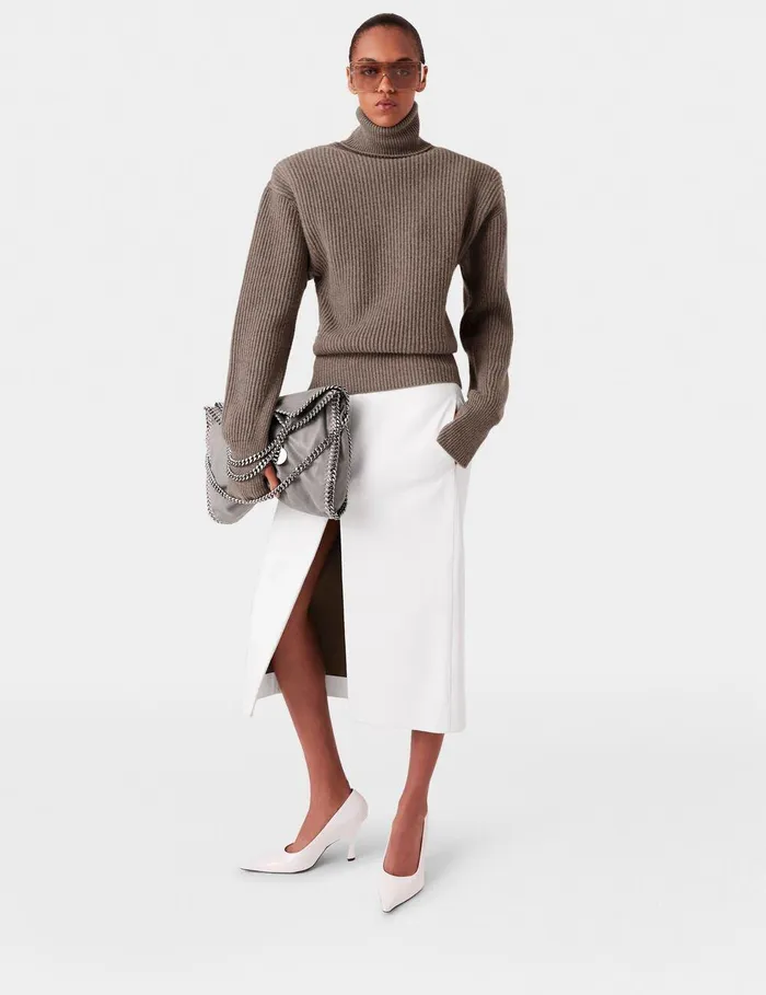 Stella McCartney Knitwear Women LongSleeve Turtleneck Jumper Taupe Brown Stella McCartney Knitwear Women LongSleeve Turtleneck Jumper Taupe Brown