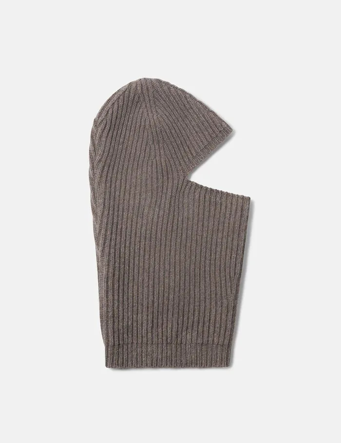 Stella McCartney Knitwear Women Ribbed Balaclava Taupe Brown Stella McCartney Knitwear Women Ribbed Balaclava Taupe Brown