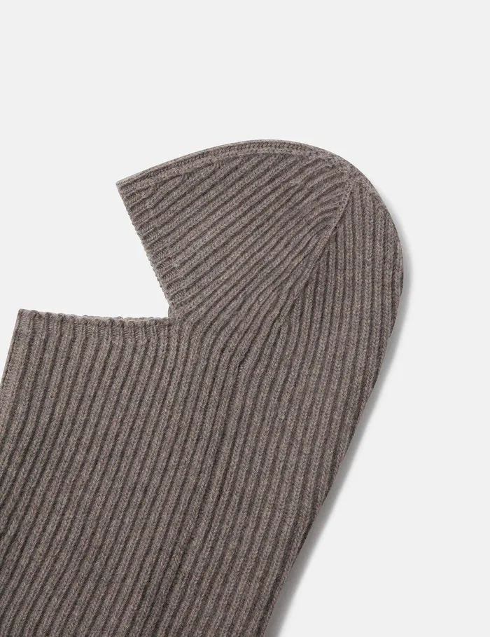 Stella McCartney Knitwear Women Ribbed Balaclava Taupe Brown Stella McCartney Knitwear Women Ribbed Balaclava Taupe Brown