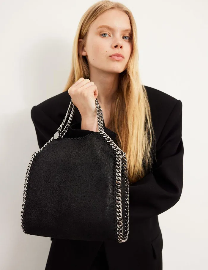Stella McCartney Mini Bags And Clutches Women Falabella Mini Tote Bag Black Stella McCartney Mini Bags And Clutches Women Falabella Mini Tote Bag Black