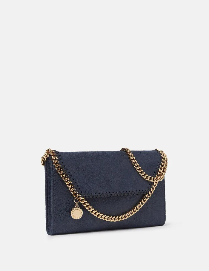 Stella McCartney Mini Bags And Clutches Women Falabella Wallet Crossbody Bag Indigo Moon Stella McCartney Mini Bags And Clutches Women Falabella Wallet Crossbody Bag Indigo Moon