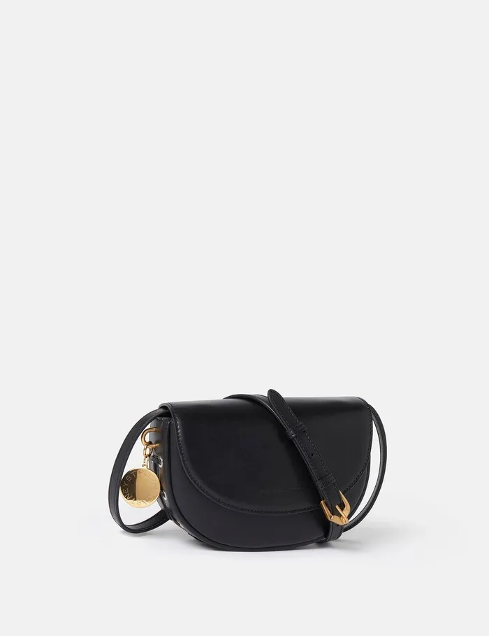 Stella McCartney Mini Bags And Clutches Women Frayme Whipstitch Small Shoulder Bag Midnight Black Stella McCartney Mini Bags And Clutches Women Frayme Whipstitch Small Shoulder Bag Midnight Black