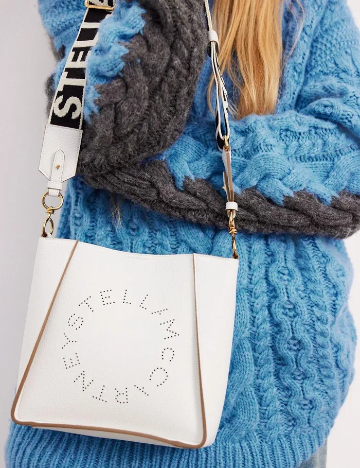 Stella McCartney Mini Bags And Clutches Women Logo Crossbody Bag Pure White Stella McCartney Mini Bags And Clutches Women Logo Crossbody Bag Pure White
