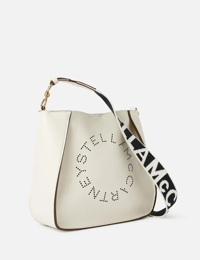 Stella McCartney Mini Bags And Clutches Women Logo Crossbody Bag Pure White Stella McCartney Mini Bags And Clutches Women Logo Crossbody Bag Pure White