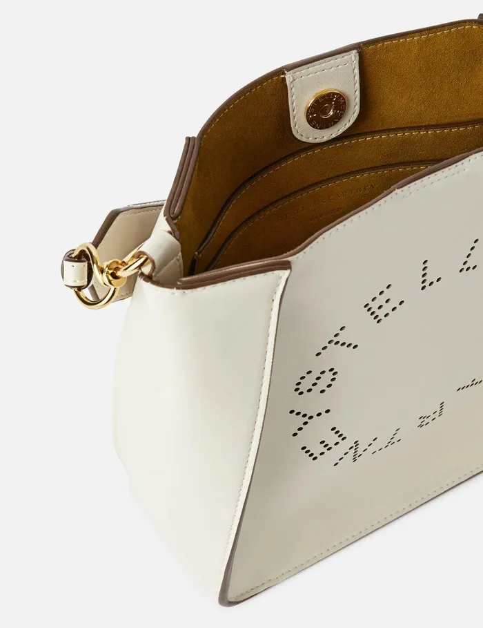 Stella McCartney Mini Bags And Clutches Women Logo Crossbody Bag Pure White Stella McCartney Mini Bags And Clutches Women Logo Crossbody Bag Pure White