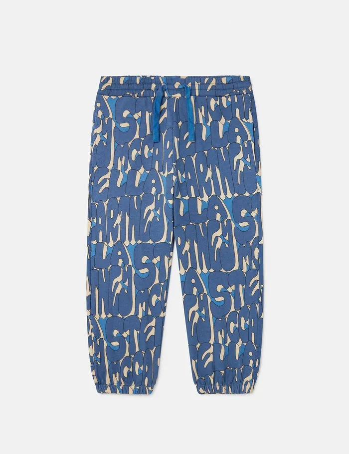 Stella McCartney Pants and Shorts Kids Stella Print Sweatpants Multicolor Blue