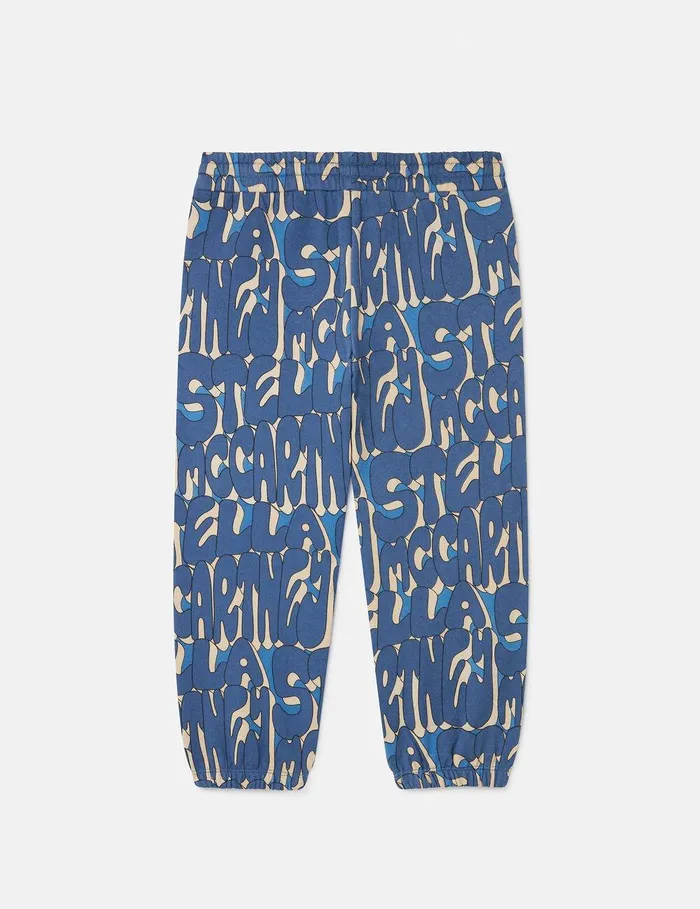 Stella McCartney Pants and Shorts Kids Stella Print Sweatpants Multicolor Blue Stella McCartney Pants and Shorts Kids Stella Print Sweatpants Multicolor Blue