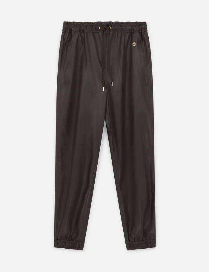 Stella McCartney Pants And Shorts Women Drawstring Alter Mat Sweatpants Dark Chocolate Brown Stella McCartney Pants And Shorts Women Drawstring Alter Mat Sweatpants Dark Chocolate Brown