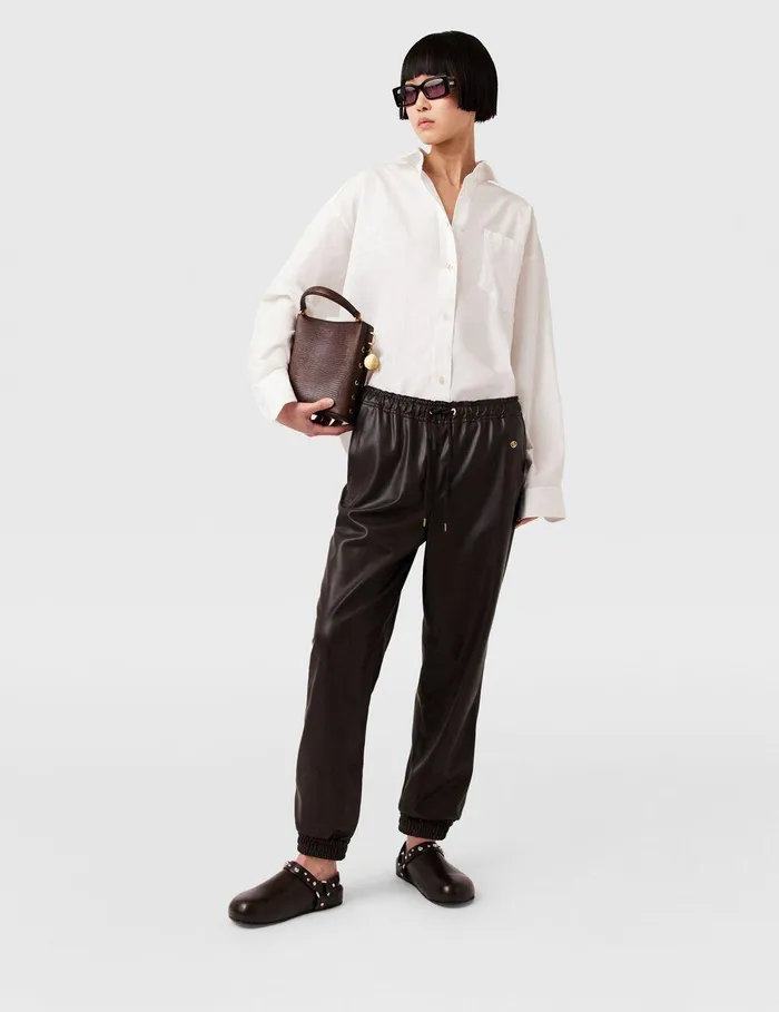 Stella McCartney Pants And Shorts Women Drawstring Alter Mat Sweatpants Dark Chocolate Brown Stella McCartney Pants And Shorts Women Drawstring Alter Mat Sweatpants Dark Chocolate Brown